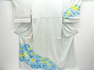 アンティーク　作家物　型染菊模様着物